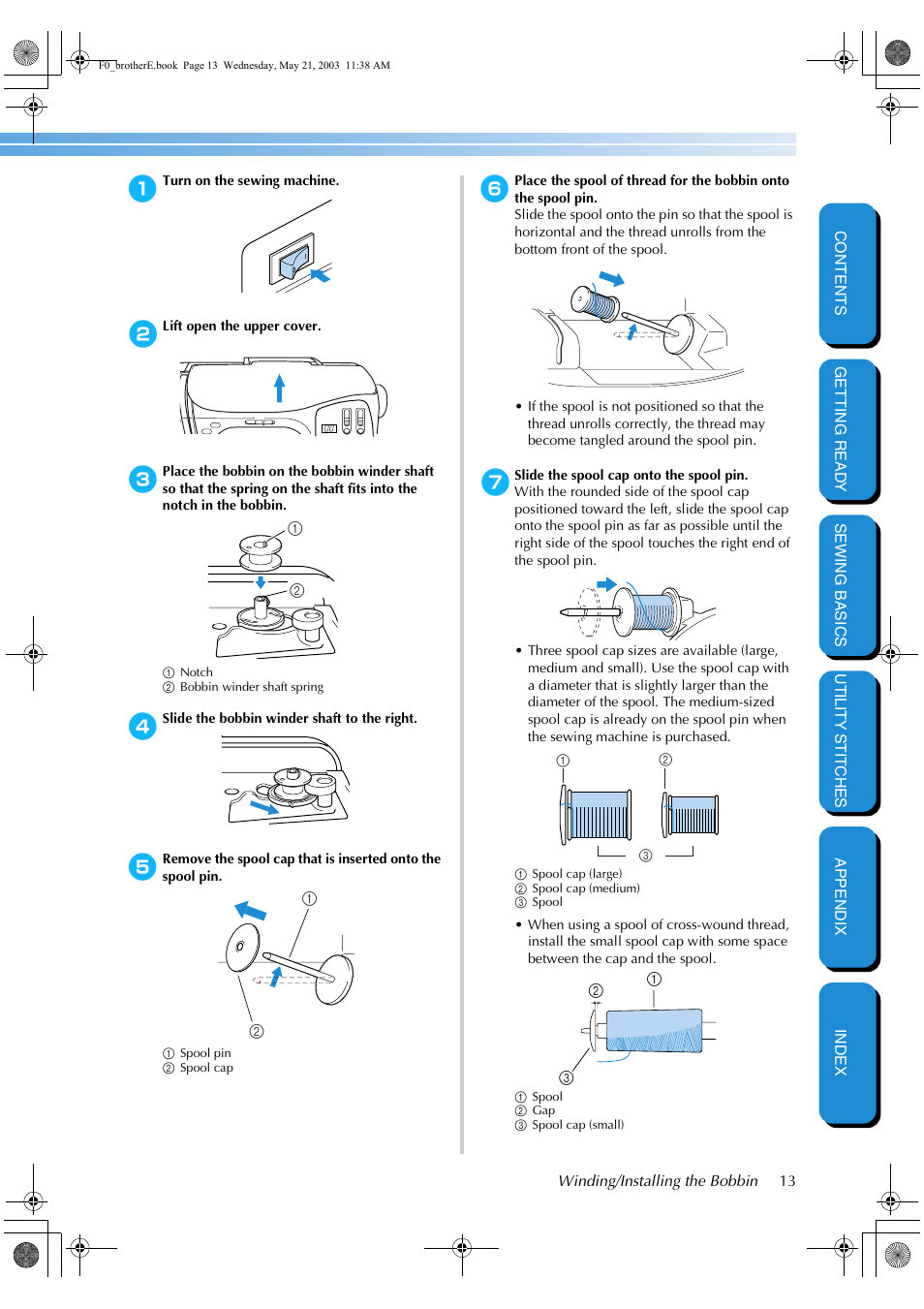 Brother NX-200 User Manual | Page 19 / 111