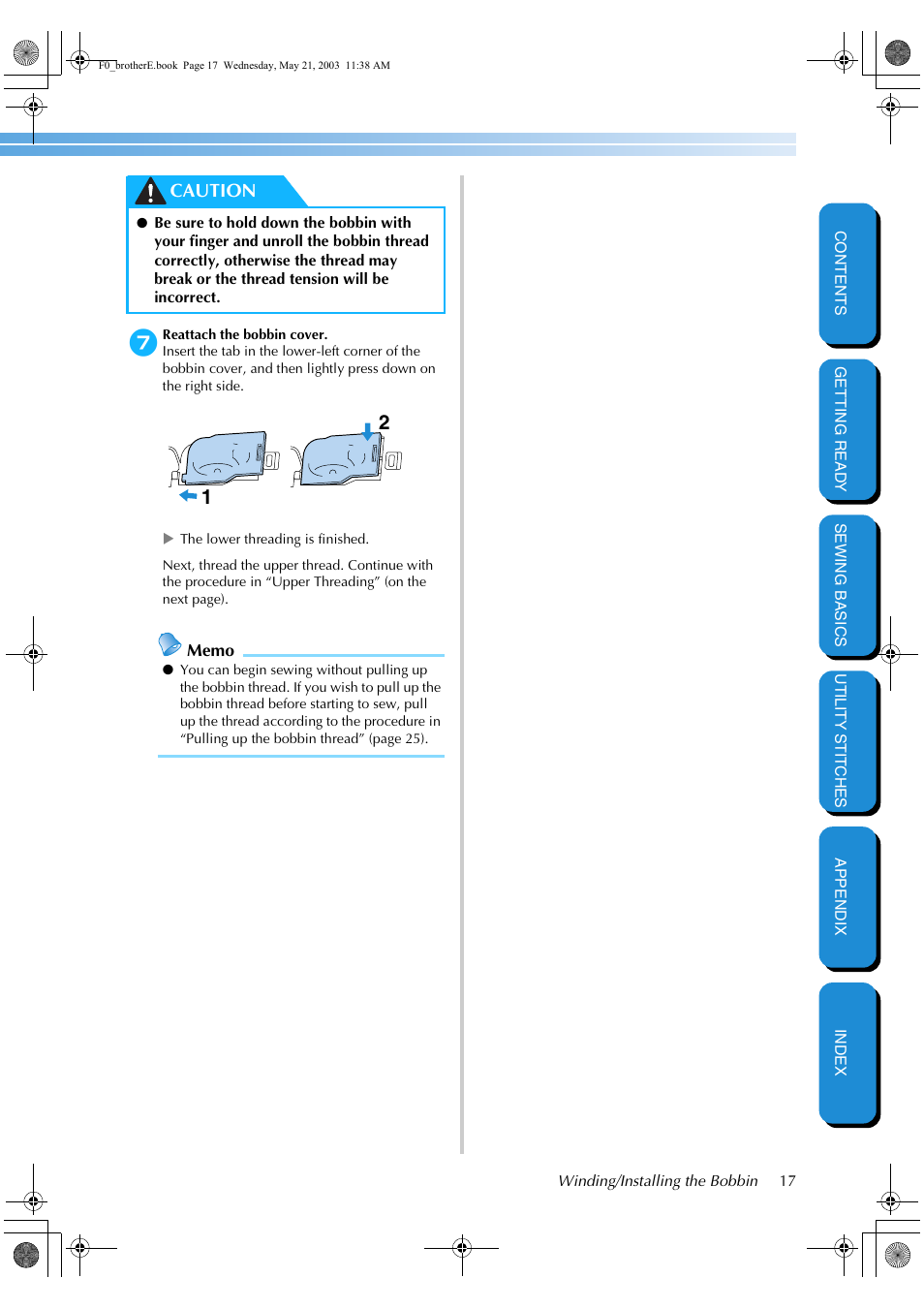 Brother NX-200 User Manual | Page 23 / 111