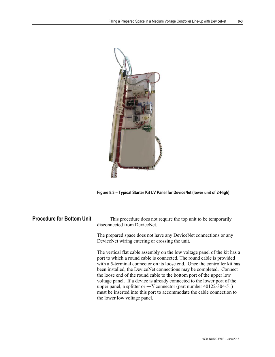 Procedure for bottom unit | Rockwell Automation 1500 DeviceNet MV Controllers Installation Instructions User Manual | Page 31 / 36