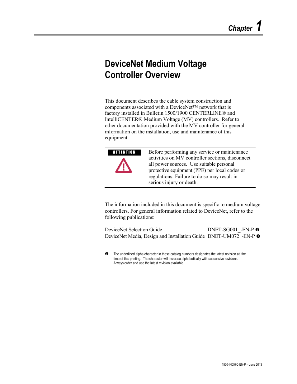 Devicenet medium voltage controller overview, Chapter | Rockwell Automation 1500 DeviceNet MV Controllers Installation Instructions User Manual | Page 5 / 36