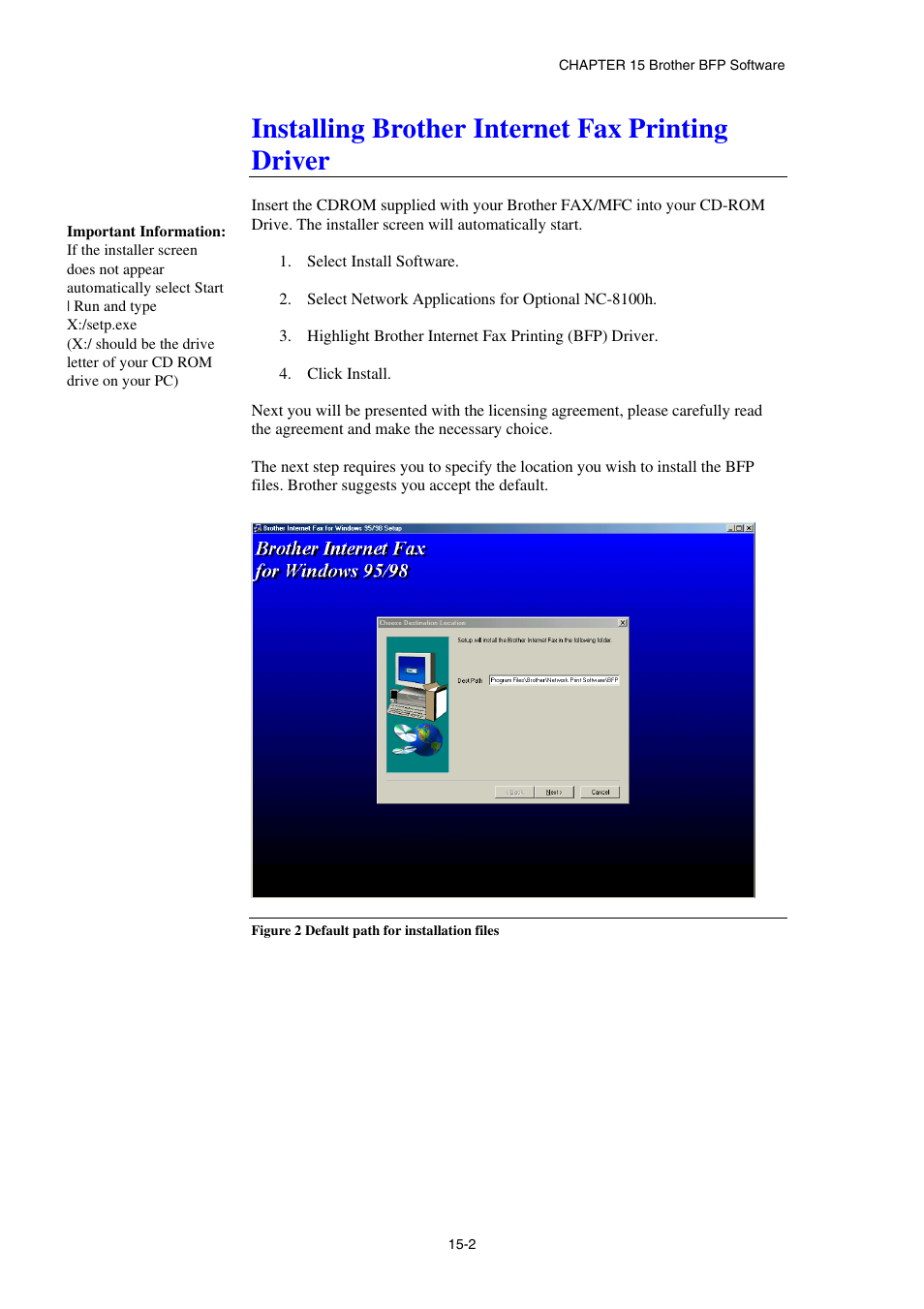 Installing brother internet fax printing driver | Brother NC8100H User Manual | Page 158 / 181