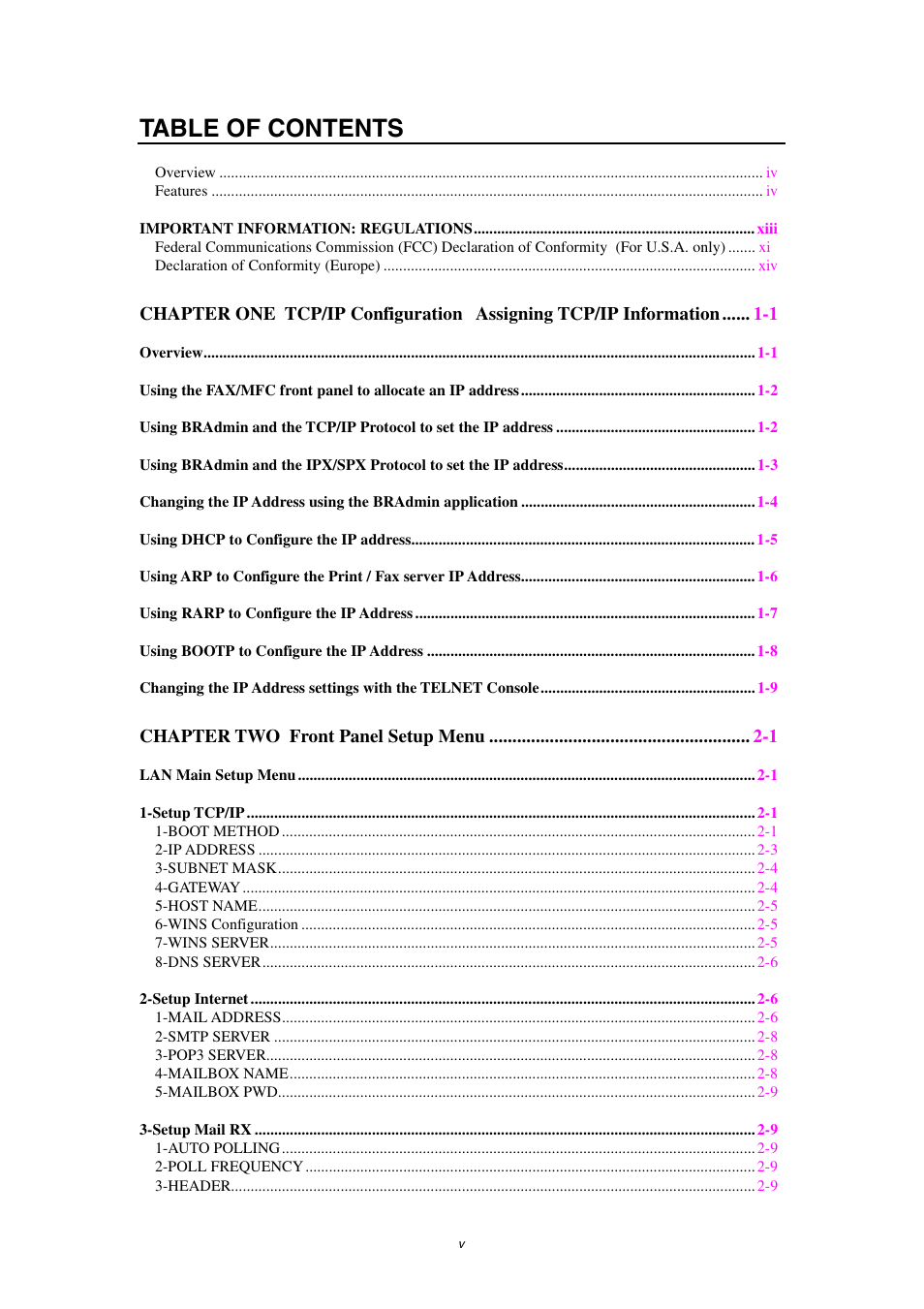 Brother NC8100H User Manual | Page 5 / 181