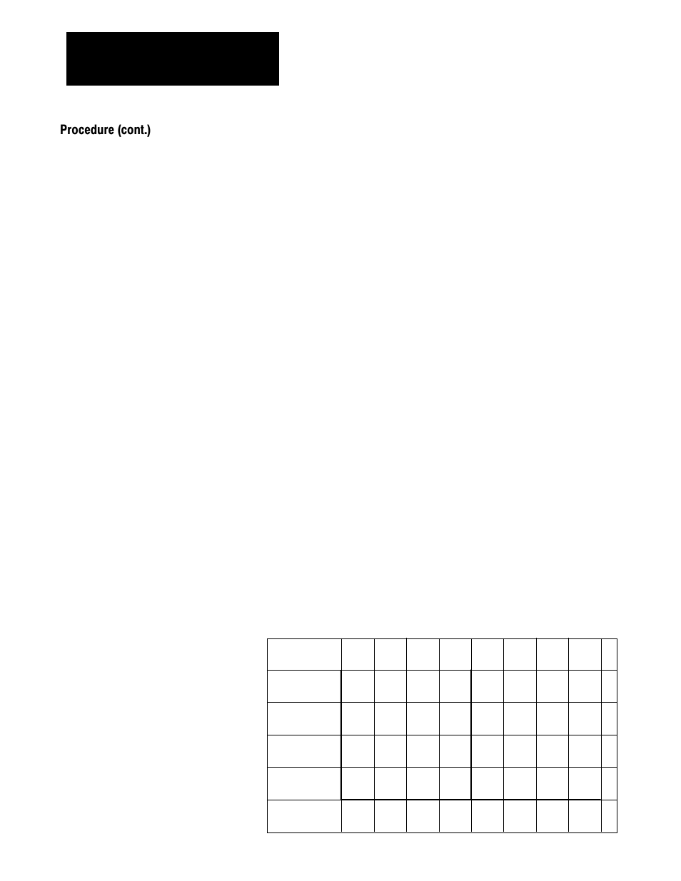 Procedure (cont.) | Rockwell Automation 1336VT AC DRIVE 5-300AMP (2-160KW) PROGRAMMING MANUAL User Manual | Page 86 / 87
