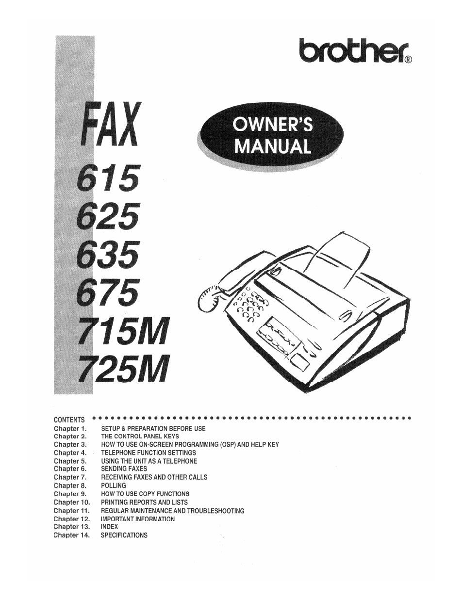 Brother Fax-615 User Manual | 108 pages