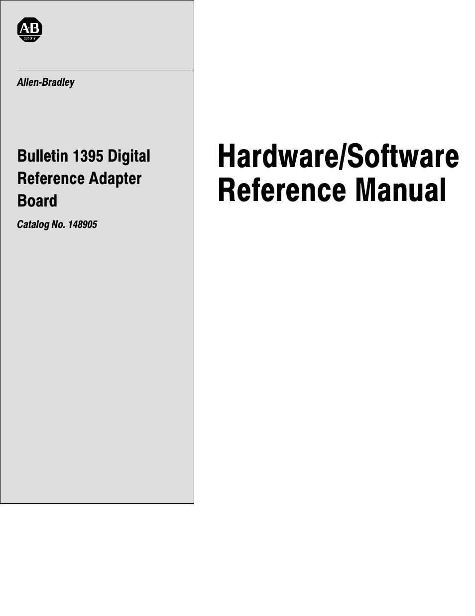 Rockwell Automation 1395 Digital Reference Adapter Board User Manual | 86 pages