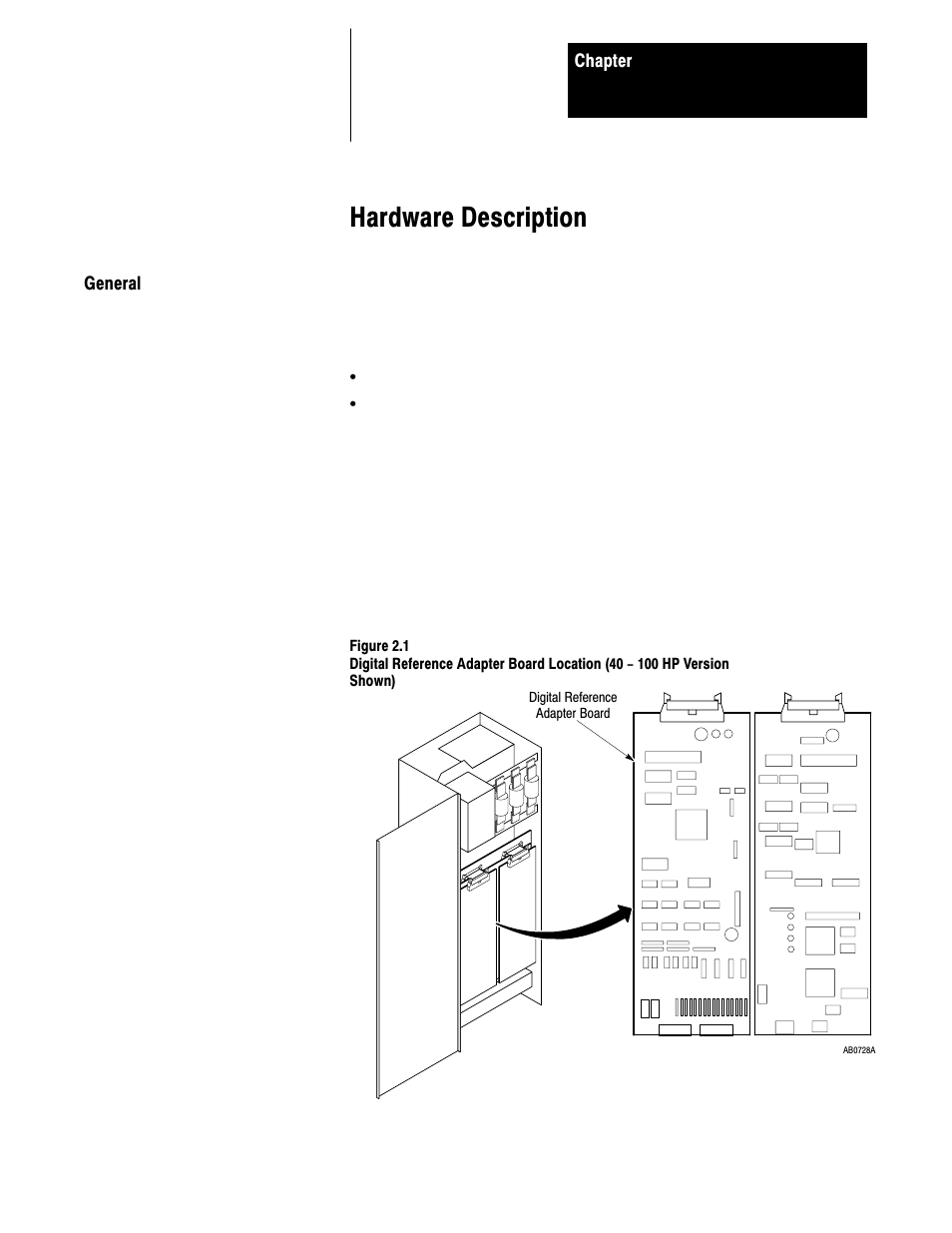 2 - hardware description, General, Hardware description | Rockwell Automation 1395 Digital Reference Adapter Board User Manual | Page 6 / 86