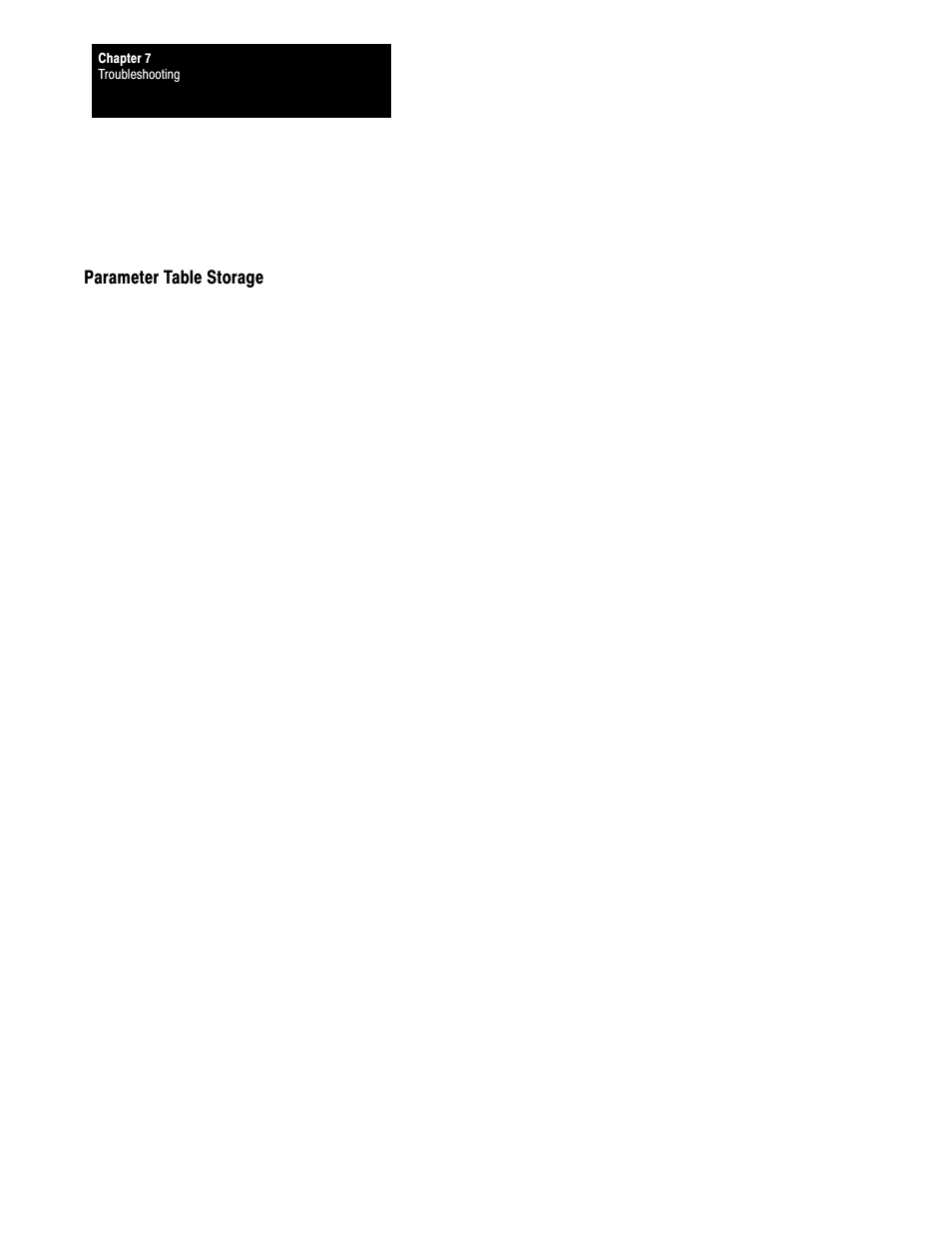 Parameter table storage | Rockwell Automation 1395 Digital Reference Adapter Board User Manual | Page 66 / 86