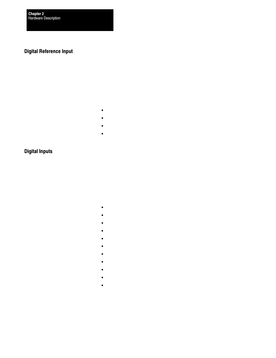 Digital reference input, Digital inputs | Rockwell Automation 1395 Digital Reference Adapter Board User Manual | Page 7 / 86