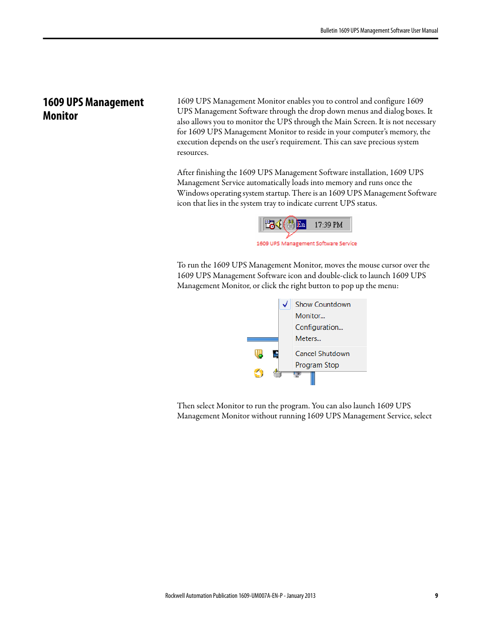 1609 ups management monitor | Rockwell Automation 1609 UPS Management Software User Manual User Manual | Page 11 / 44