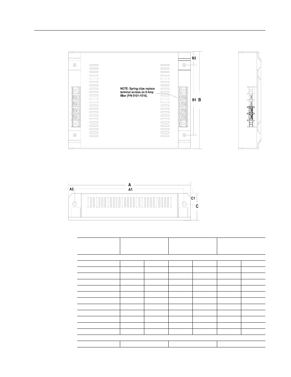 Mif single phase ac line filter mounting diagram, In figure 5.3 an, Table 5.4 | Rockwell Automation 1398-DDM-xxx ULTRA 100 Series Drives Installation Manual User Manual | Page 61 / 300