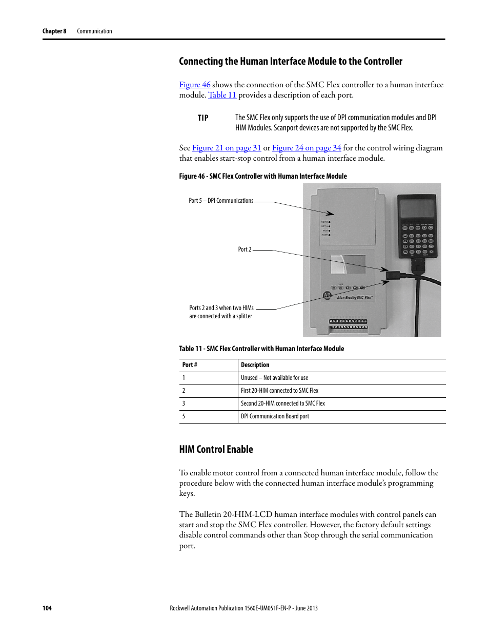 Him control enable | Rockwell Automation MV SMC Flex Motor Controller (for Series K or later) User Manual | Page 114 / 216