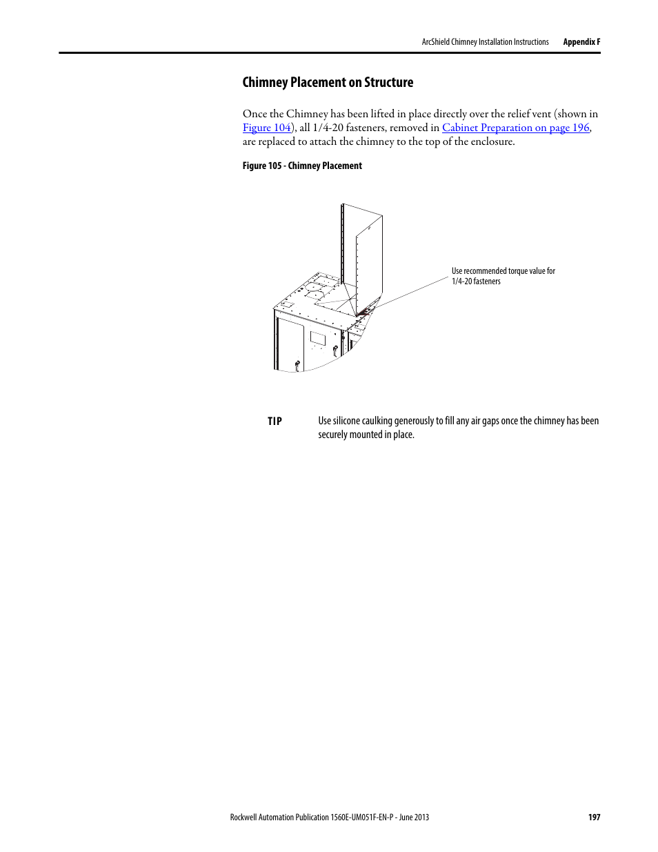 Chimney placement on structure | Rockwell Automation MV SMC Flex Motor Controller (for Series K or later) User Manual | Page 207 / 216