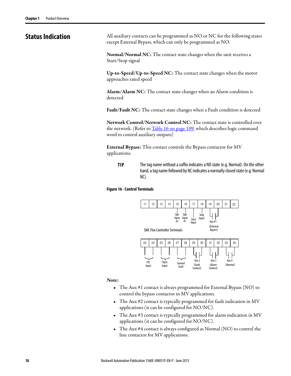 Status indication, Refer to | Rockwell Automation MV SMC Flex Motor Controller (for Series K or later) User Manual | Page 28 / 216