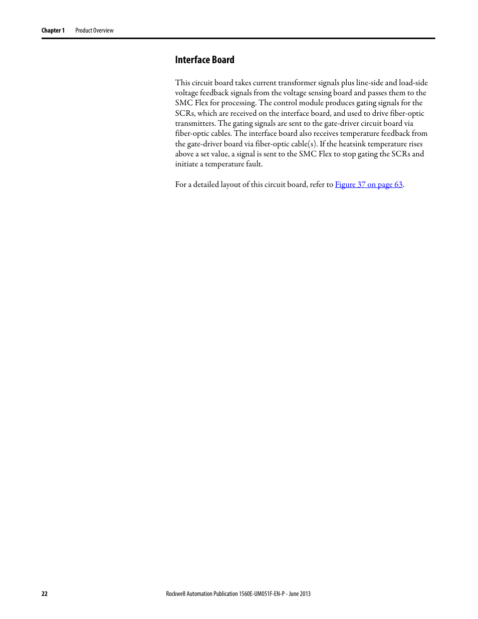 Interface board | Rockwell Automation MV SMC Flex Motor Controller (for Series K or later) User Manual | Page 32 / 216
