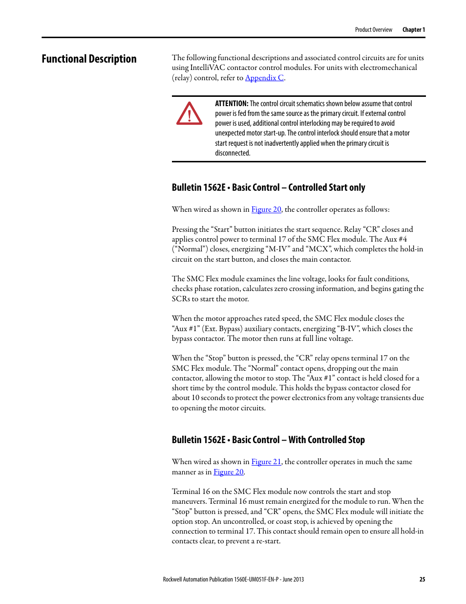 Functional description | Rockwell Automation MV SMC Flex Motor Controller (for Series K or later) User Manual | Page 35 / 216