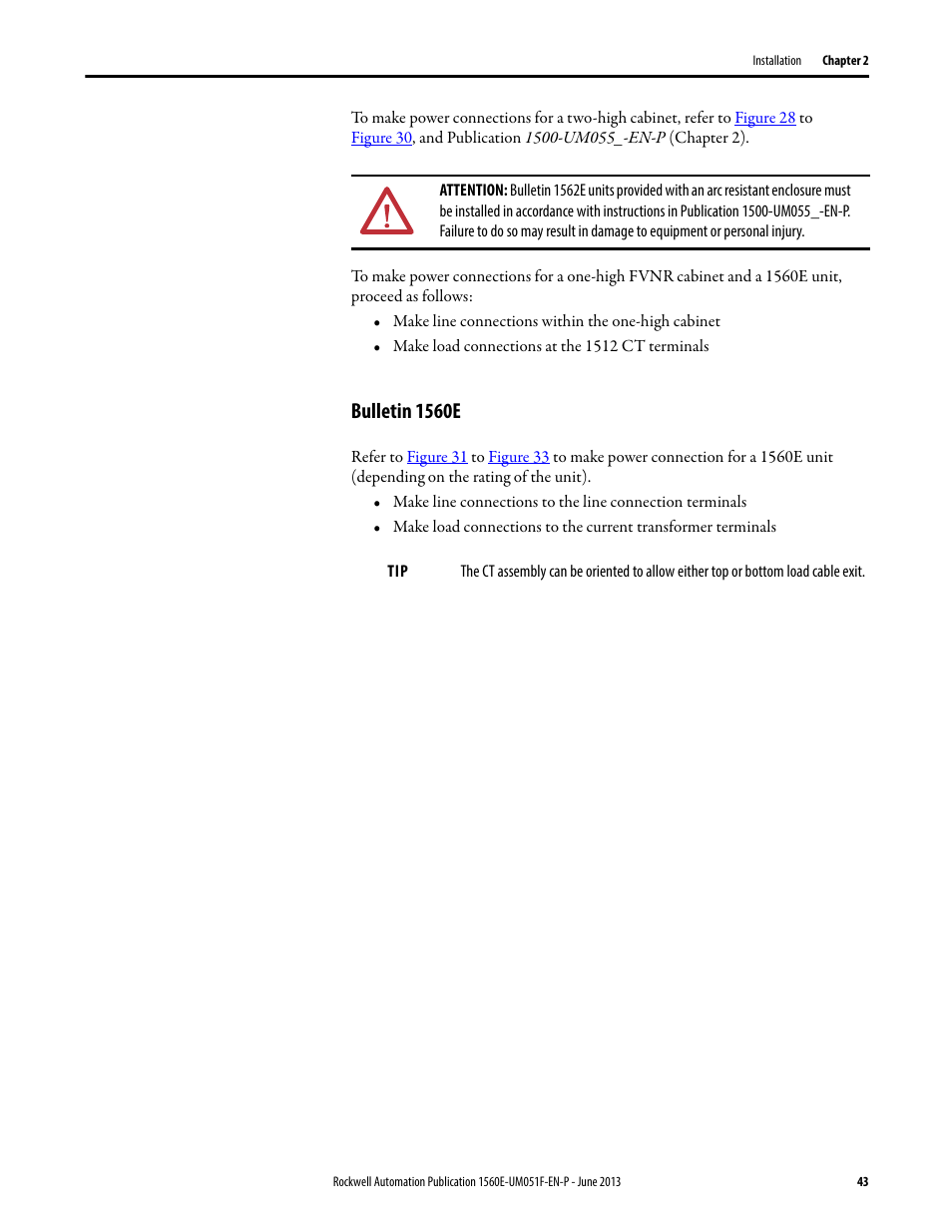 Bulletin 1560e | Rockwell Automation MV SMC Flex Motor Controller (for Series K or later) User Manual | Page 53 / 216