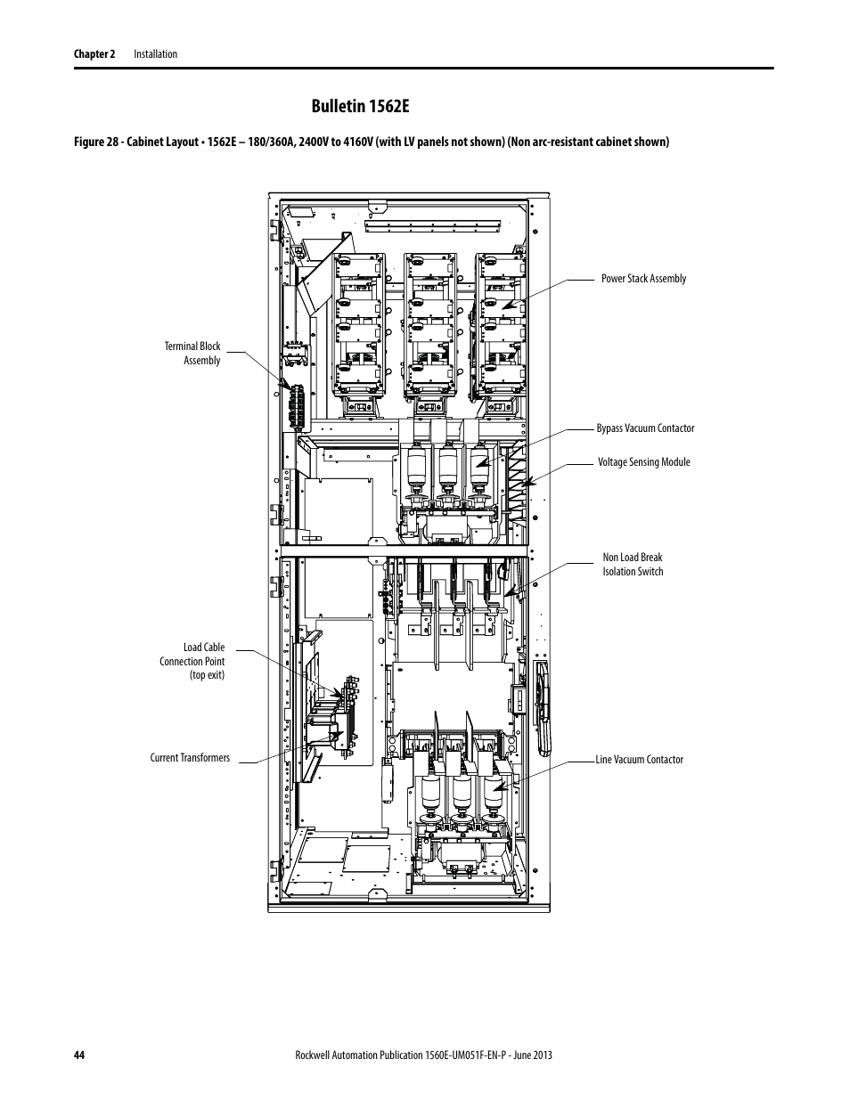 Figure 28, Bulletin 1562e | Rockwell Automation MV SMC Flex Motor Controller (for Series K or later) User Manual | Page 54 / 216