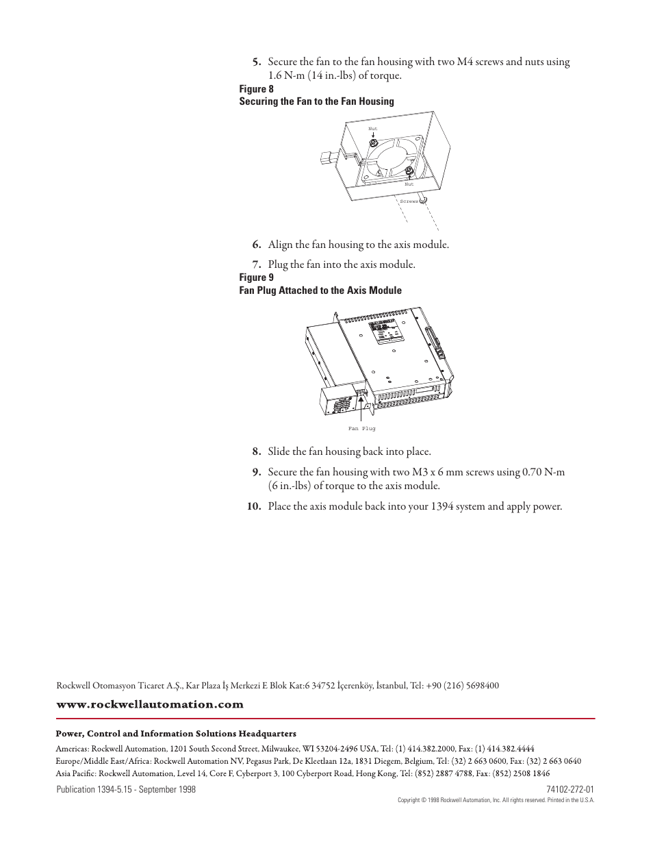 Rockwell Automation 1394-AM50_AM75 Replacing the 10 and 15 kW Axis Module User Manual | Page 4 / 4