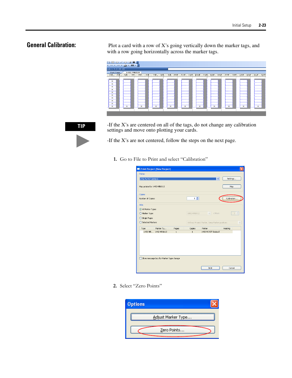 General calibration | Rockwell Automation 1492-PLTKIT Plotter Kit - User Manual User Manual | Page 39 / 62