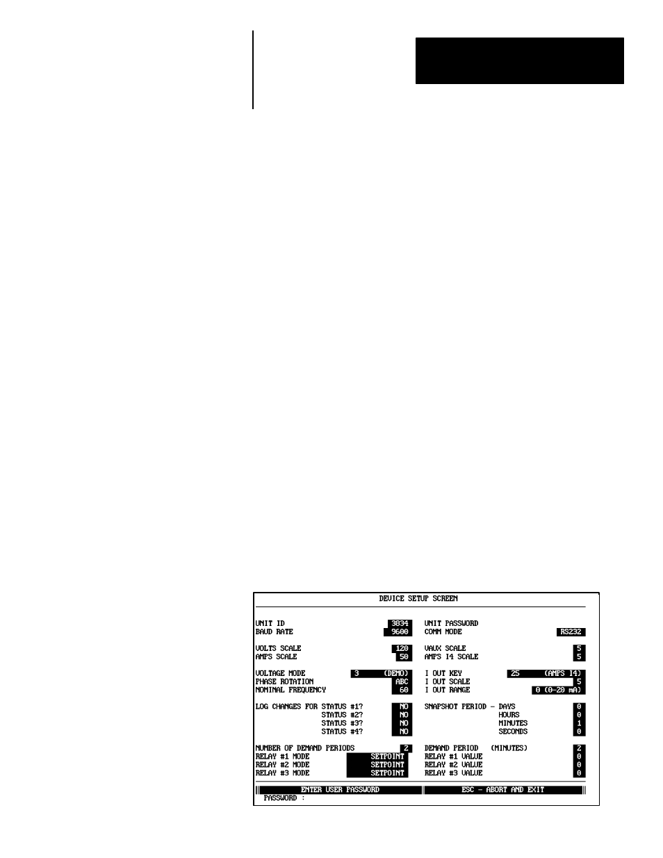 To exit from any data display screen, Configuring powermonitors | Rockwell Automation 1400-SP PowerMonitor Software User Manual | Page 41 / 86