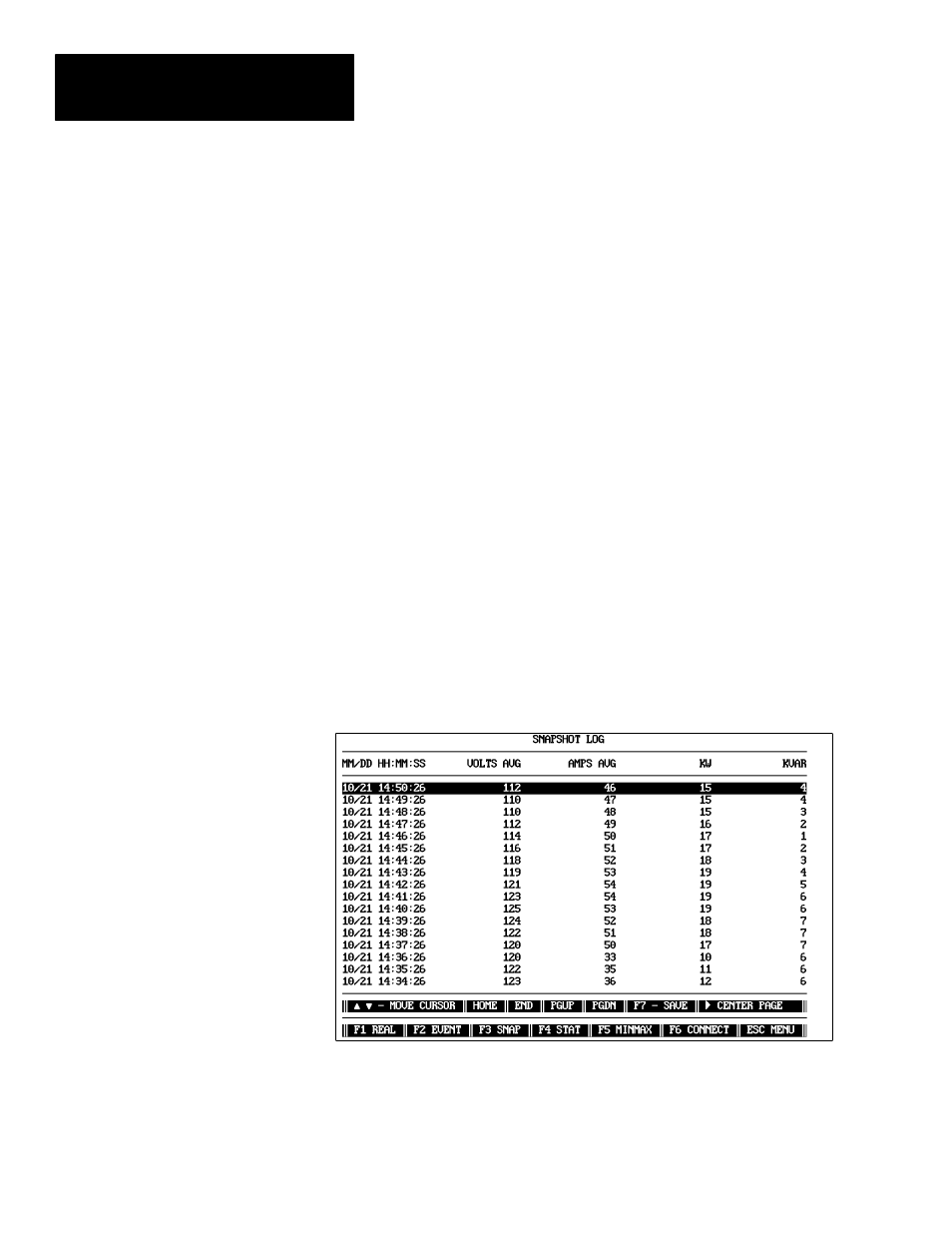 Save disk, Snapshot log | Rockwell Automation 1400-SP PowerMonitor Software User Manual | Page 46 / 86