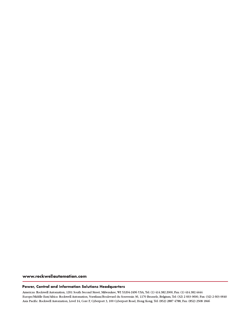 Back cover | Rockwell Automation 1394-DIM Installing Your Drive Interface Module User Manual | Page 16 / 16