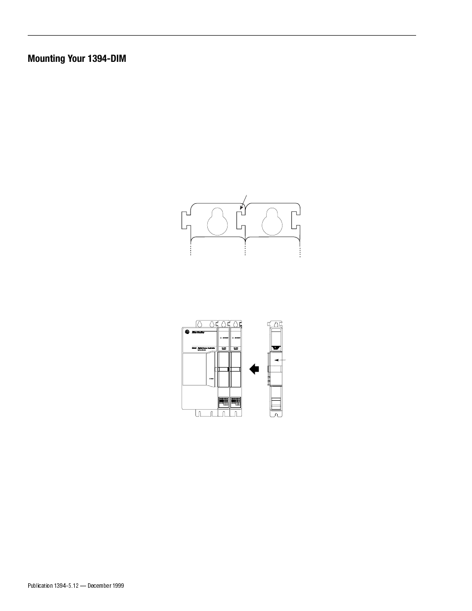 Mounting your 1394-dim | Rockwell Automation 1394-DIM Installing Your Drive Interface Module User Manual | Page 4 / 16
