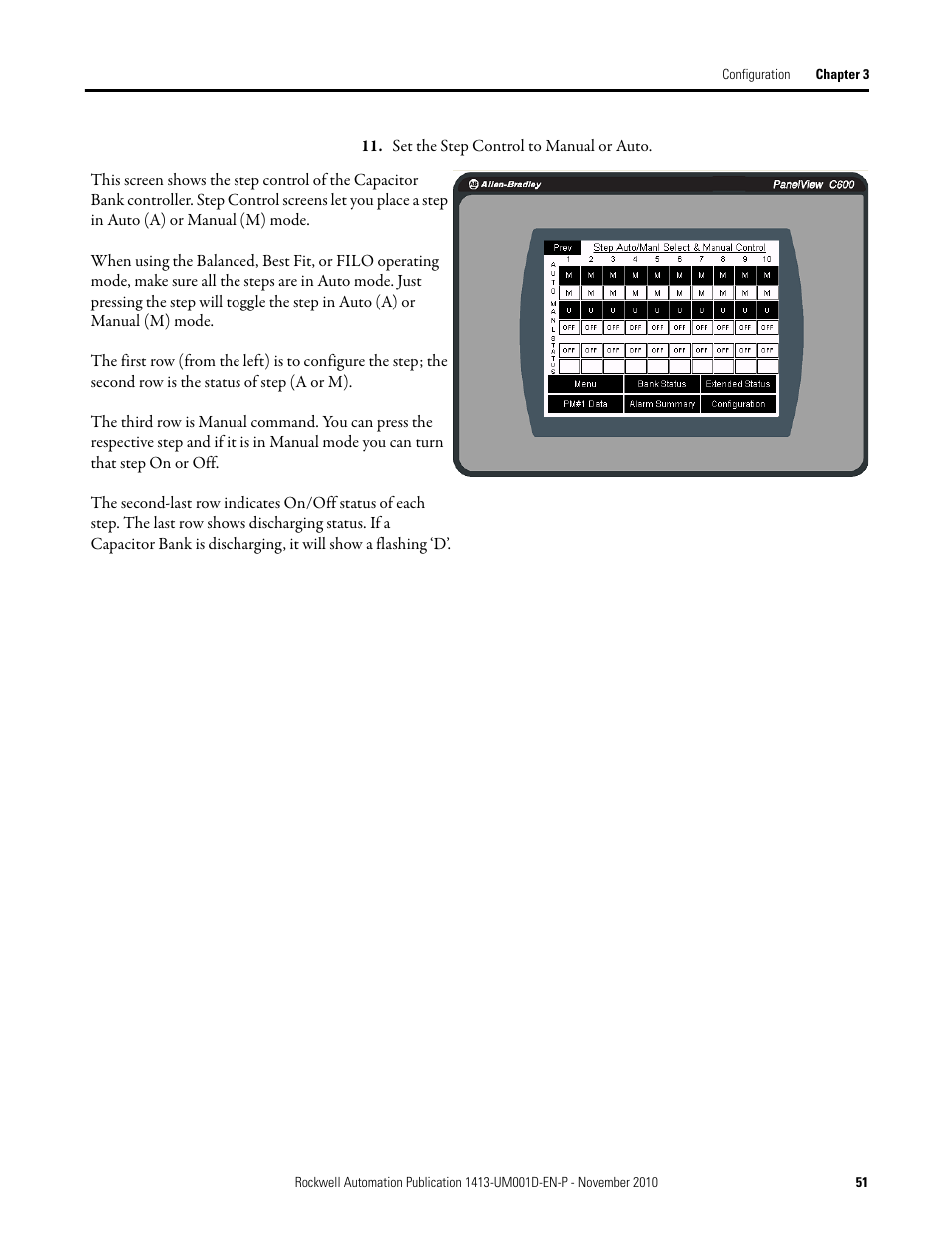 Rockwell Automation 1413-CAP-ME-PE Capacitor Bank Controller, Series C User Manual | Page 51 / 76