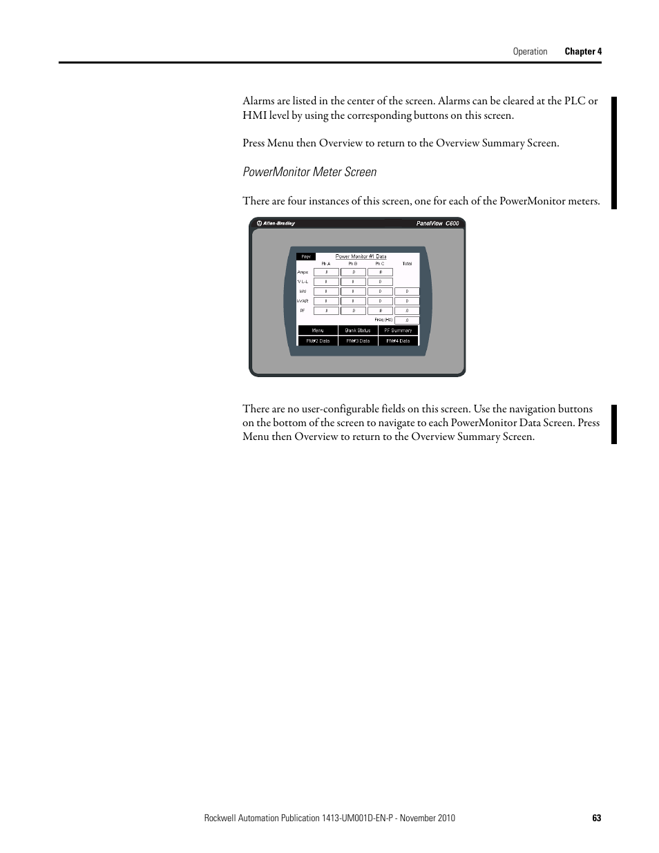 Rockwell Automation 1413-CAP-ME-PE Capacitor Bank Controller, Series C User Manual | Page 63 / 76