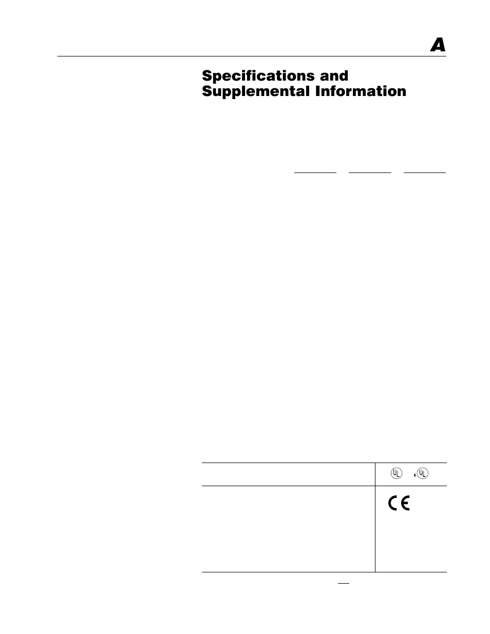 Appendix a, Specifications and supplemental info, Specifications | Specifications and supplemental information, Appendix, Protection, Environment | Rockwell Automation 1336S Plus FRN 1.xx-5.xx User Manual | Page 141 / 189