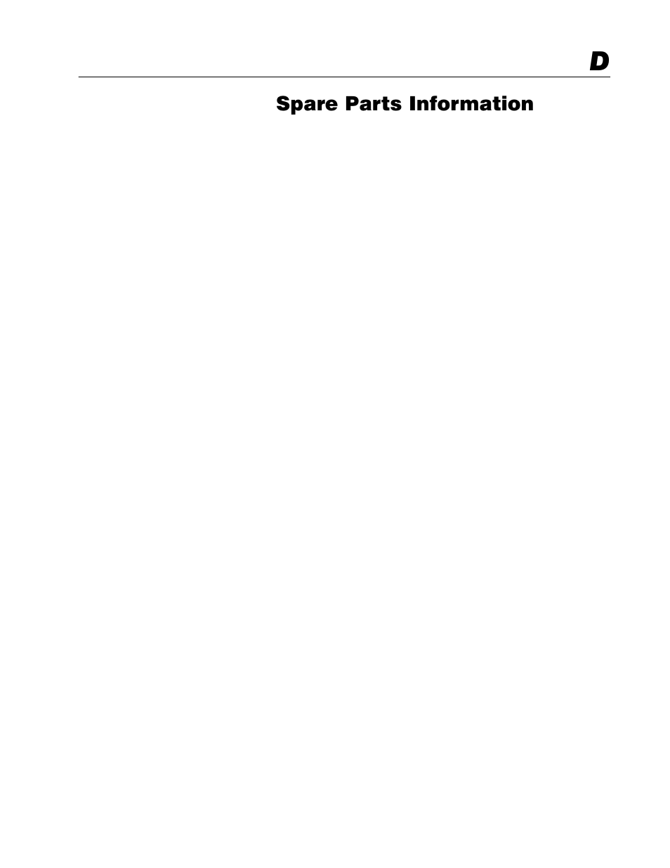 Appendix d, Spare parts info, Spare parts information | Rockwell Automation 1336S Plus FRN 1.xx-5.xx User Manual | Page 183 / 189