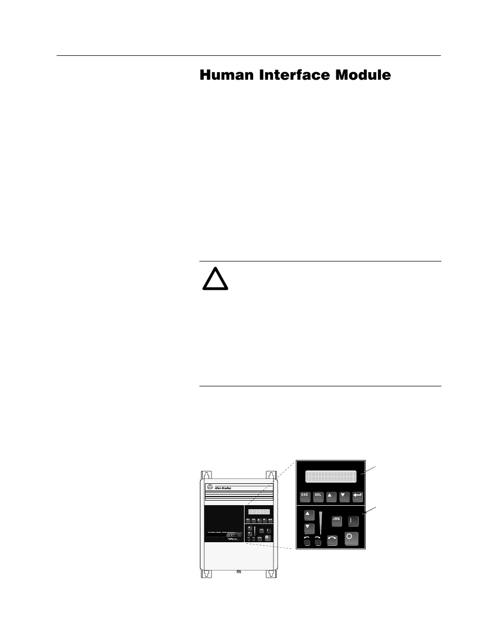 Chapter 3, Human interface module, Him description | Chapter | Rockwell Automation 1336S Plus FRN 1.xx-5.xx User Manual | Page 49 / 189