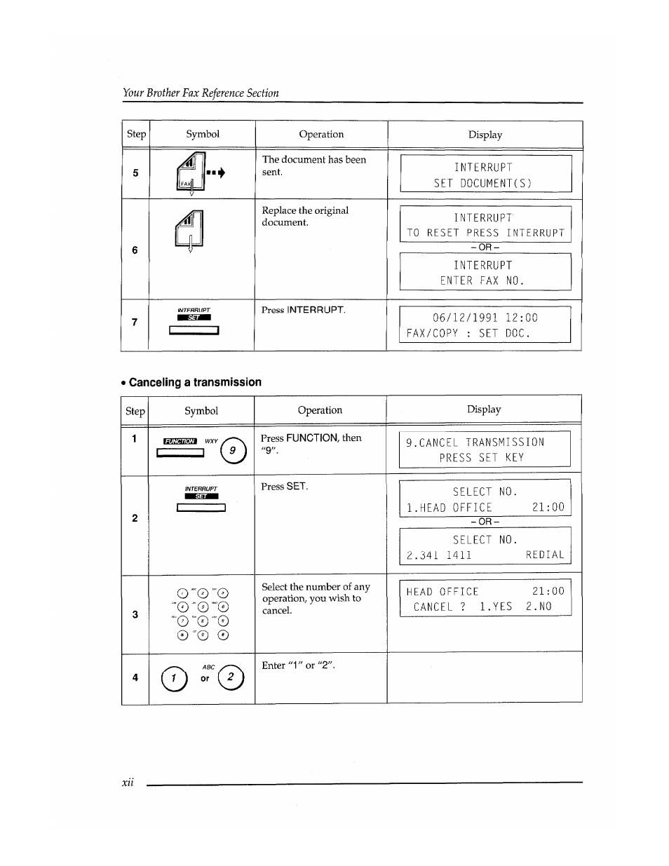 Canceling a transmission | Brother FAX-400 User Manual | Page 116 / 132