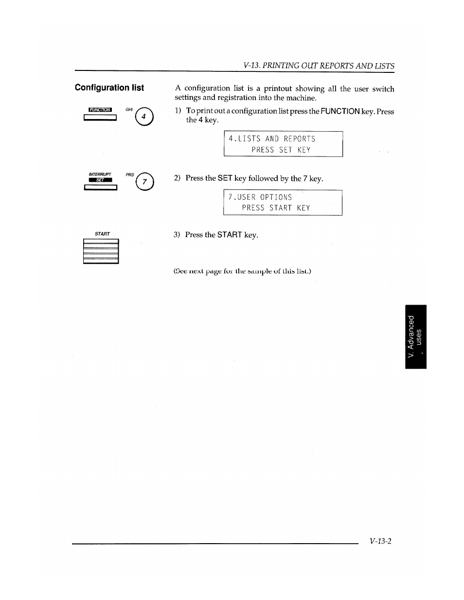 Configuration list | Brother FAX-400 User Manual | Page 17 / 132