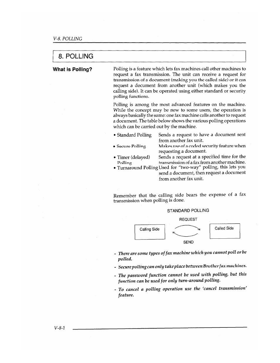 Polling | Brother FAX-400 User Manual | Page 30 / 132