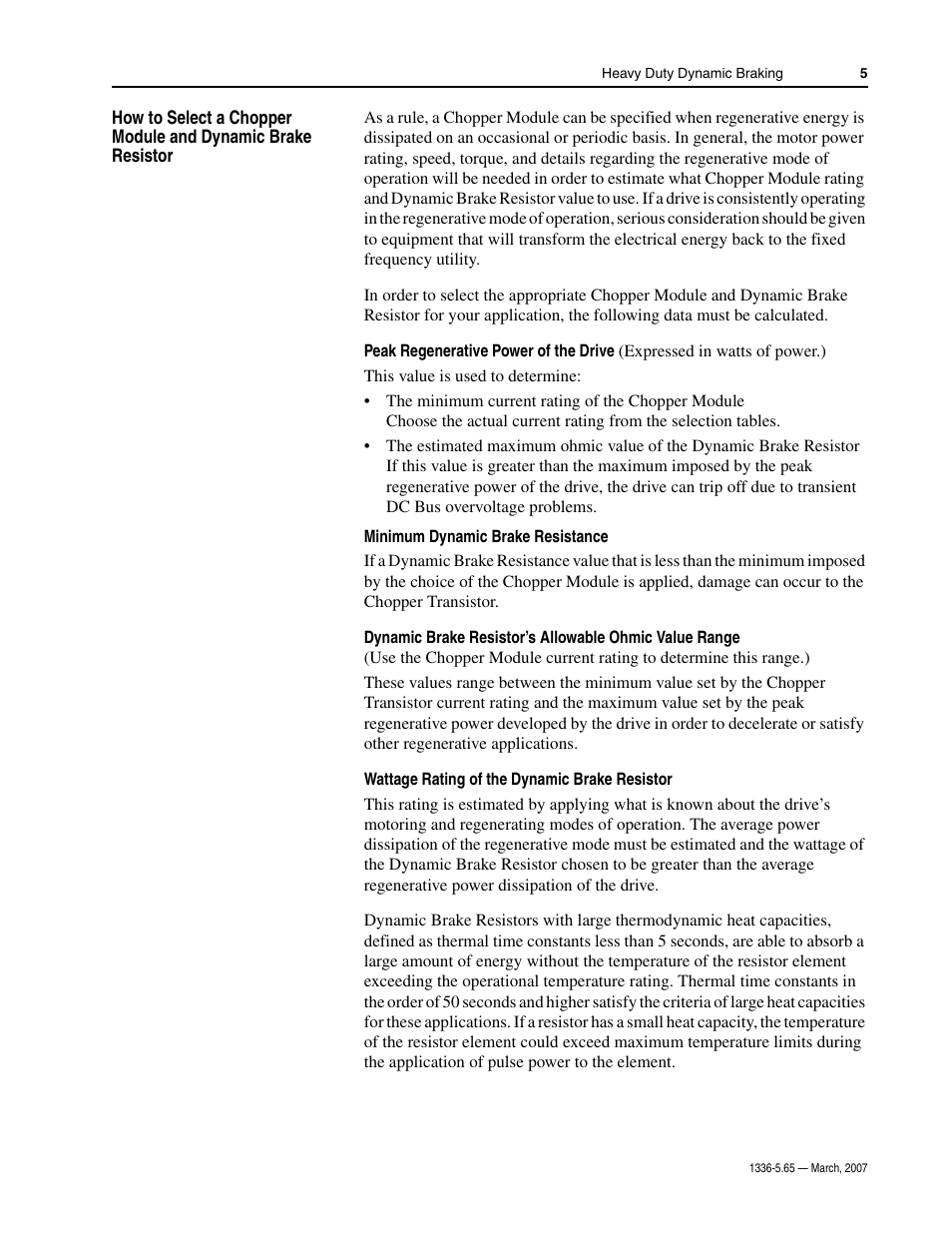 Rockwell Automation 1336_F_E_T_S SERIES A CHOPPER BRAKE MODULE User Manual | Page 5 / 40