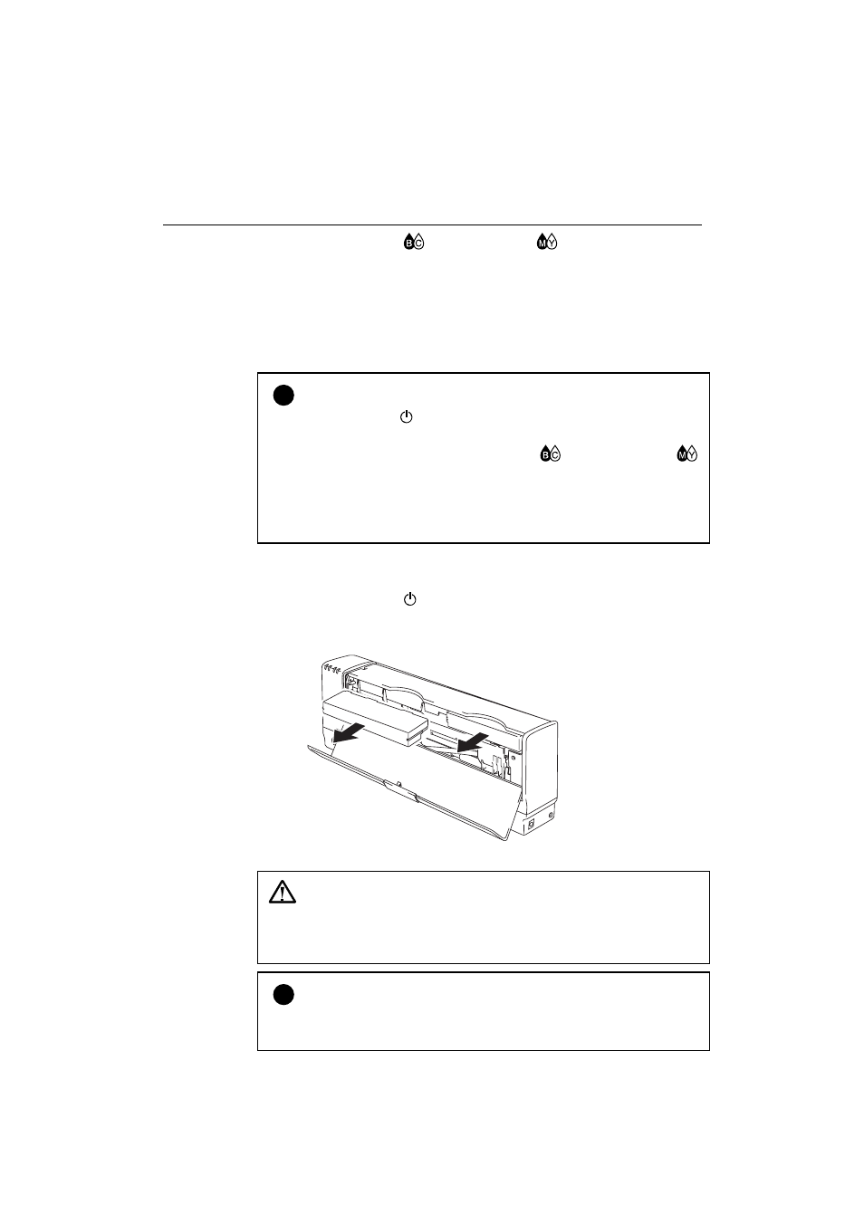 Replacing the ink cartridges, Replacing the ink cartridges 4-2, Warning | Brother mp-21c/cdx User Manual | Page 38 / 59