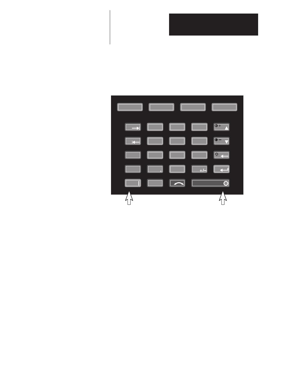 Keypad description, Chapter 3 programming terminals, Figure 3.6 gpt keypad | F1 f2 f3 f4 start key stop key | Rockwell Automation 1336T FORCE Series B User Manual | Page 87 / 324