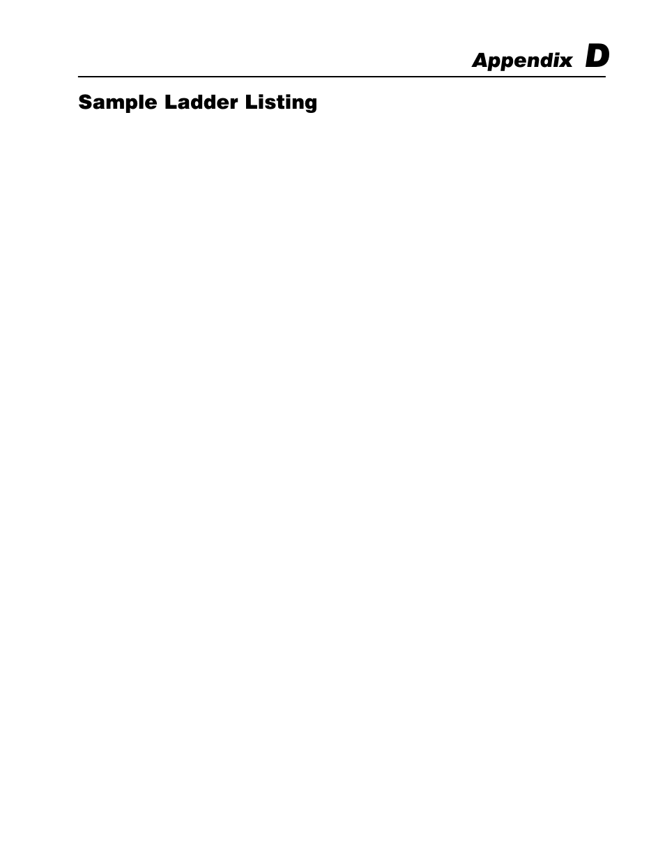 D - sample ladder listing, Ladder program description, Plc-5 r i/o operation | Slc-500 r i/o operation, Appendix, Sample ladder listing | Rockwell Automation 1403-NSC Smart Communication Card Instruction Sheet User Manual | Page 51 / 83