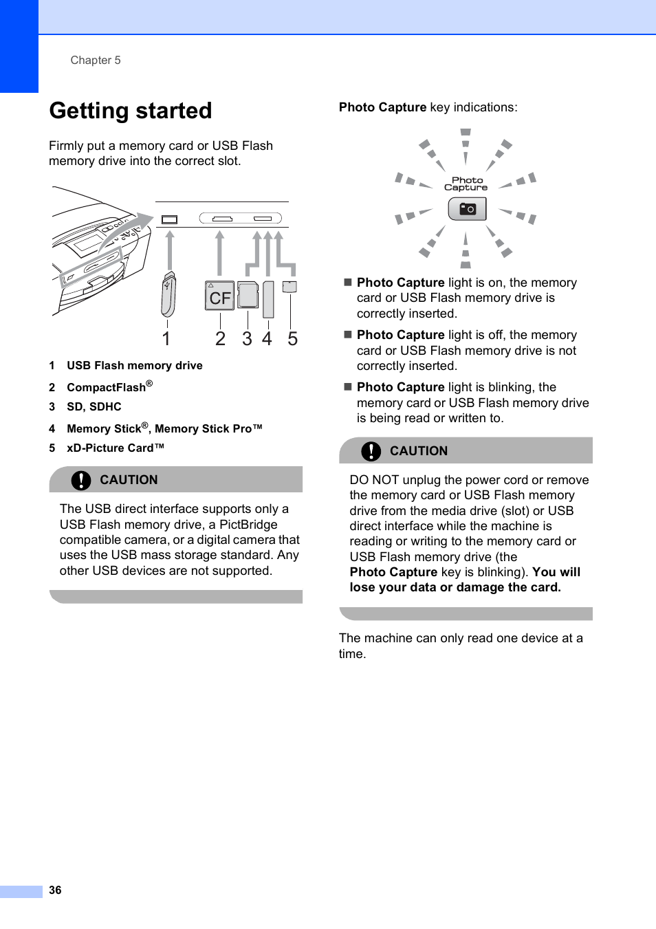 Getting started | Brother DCP-585CW User Manual | Page 44 / 126