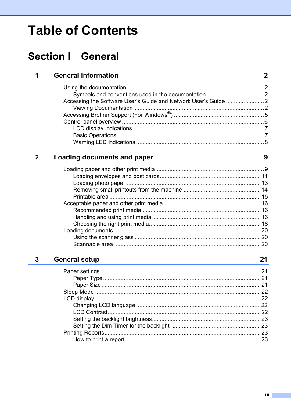 Brother DCP-585CW User Manual | Page 5 / 126