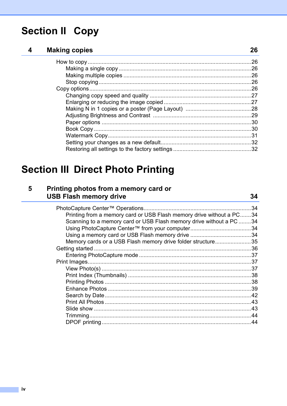 Brother DCP-585CW User Manual | Page 6 / 126