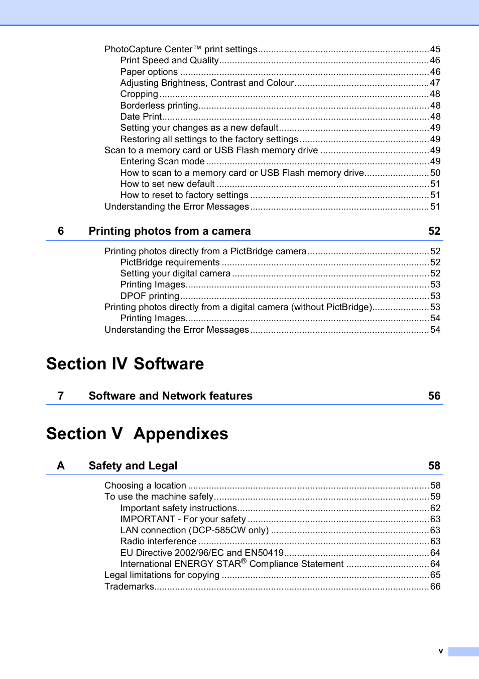 Brother DCP-585CW User Manual | Page 7 / 126