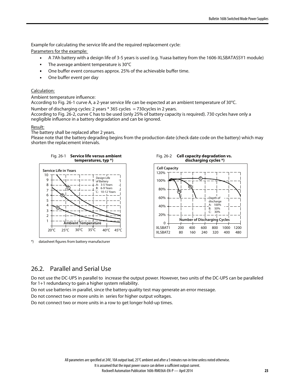 Parallel and serial use | Rockwell Automation 1606-XLS240-UPS Power Supply Reference Manual User Manual | Page 23 / 26