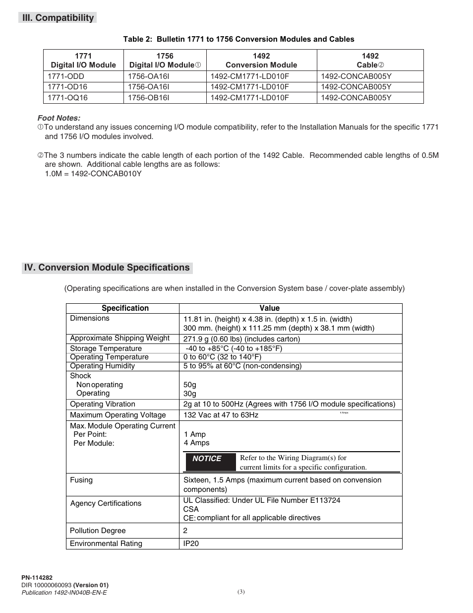 Rockwell Automation 1492-CM1771-LD0010F Fused Field Conversion Module User Manual | Page 3 / 8