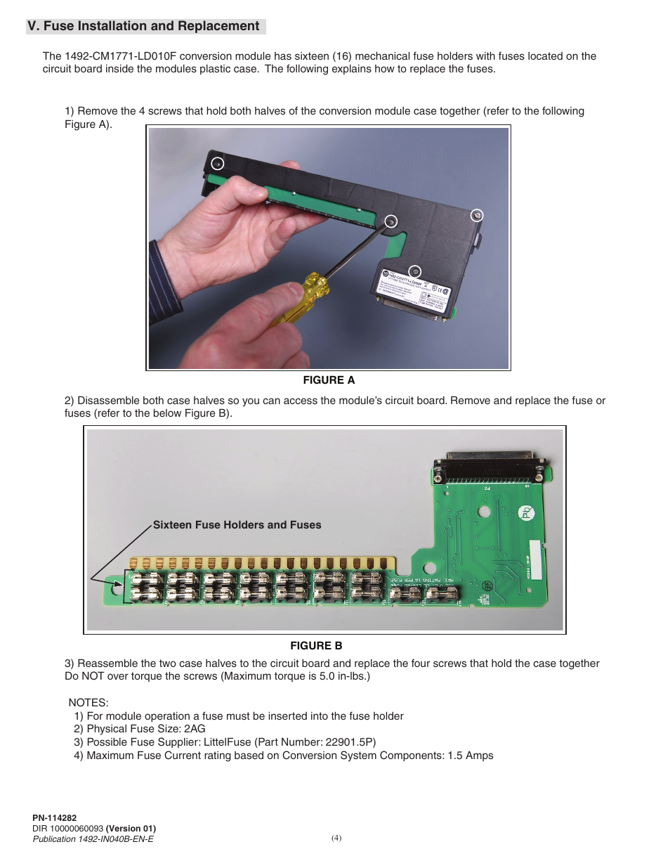 Rockwell Automation 1492-CM1771-LD0010F Fused Field Conversion Module User Manual | Page 4 / 8