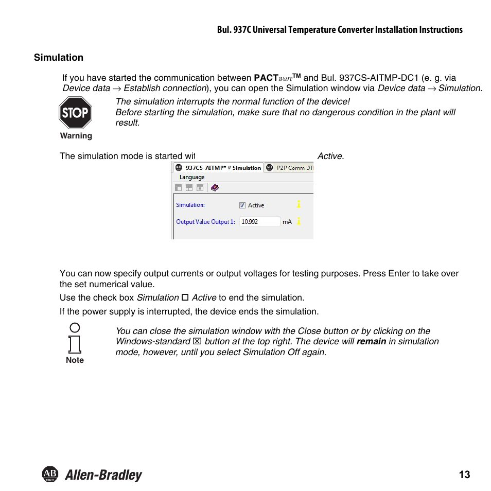 Rockwell Automation 937CS-AITMP-DC1 Universal Temperature Converter Installation Instructions User Manual | Page 14 / 24