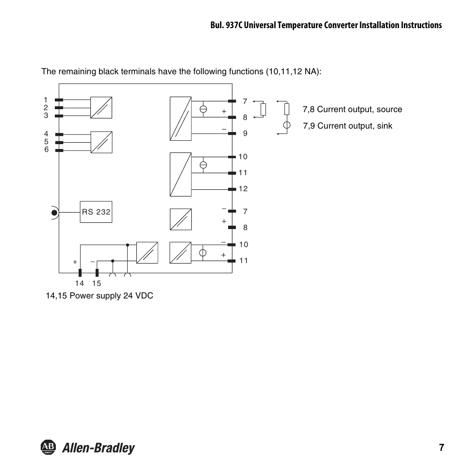Rockwell Automation 937CS-AITMP-DC1 Universal Temperature Converter Installation Instructions User Manual | Page 8 / 24