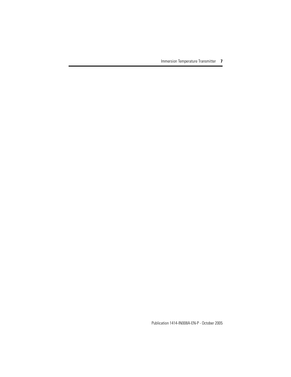 Rockwell Automation 1414-CTIxxxxx_ITIxxxxx Immersion Temperature Transmitter User Manual | Page 7 / 8