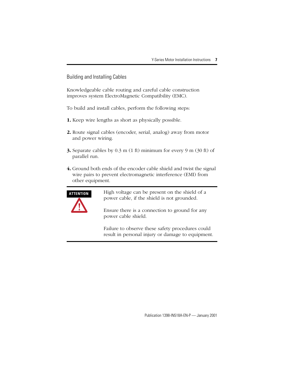 Building and installing cables | Rockwell Automation Y-Series Brushless Servo Motor  User Manual | Page 7 / 16